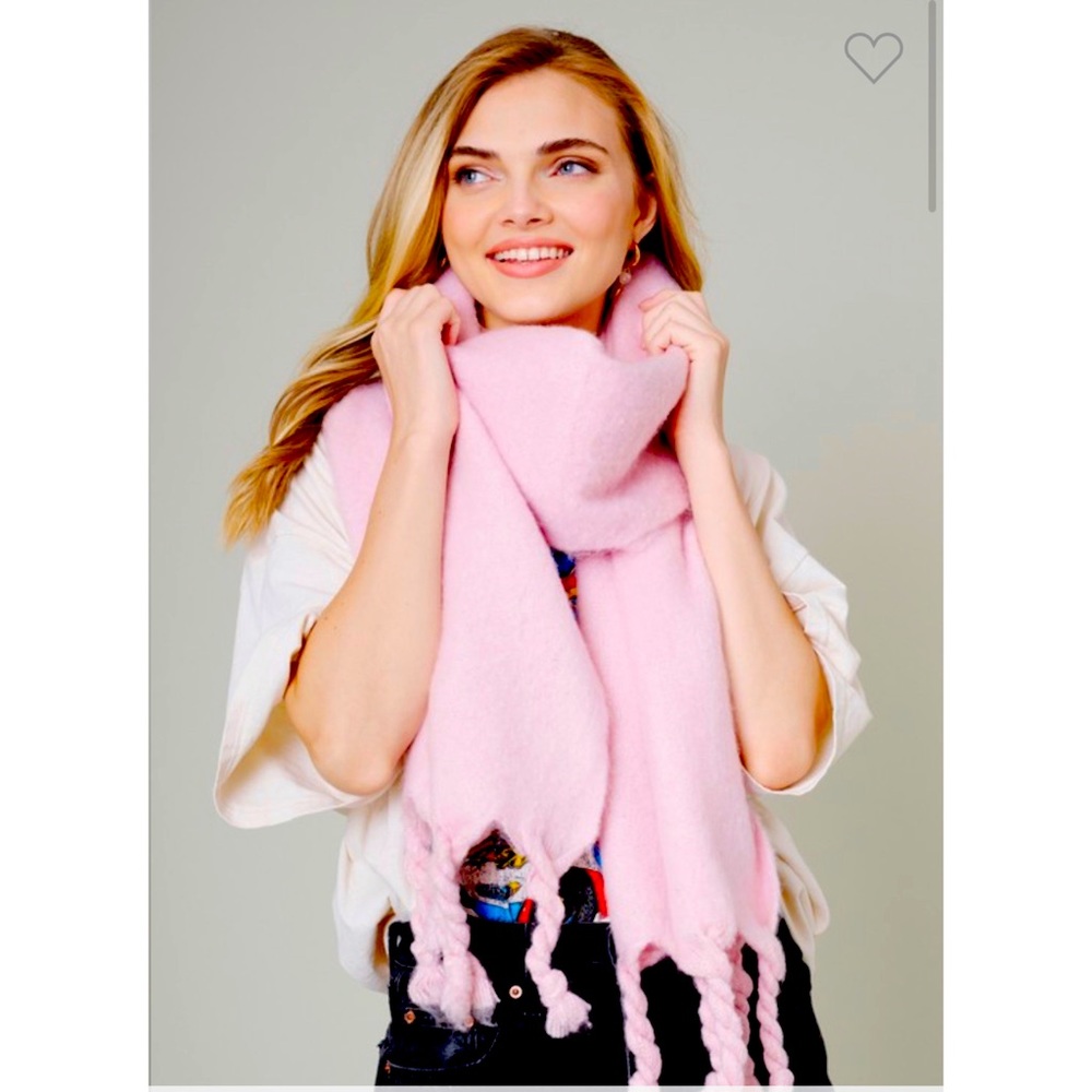 Soft Pink Oblong Scarf